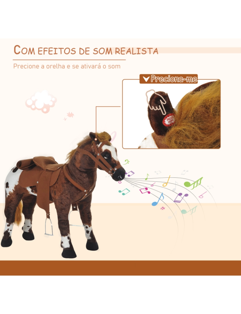 imagem grande de Cavalo de Brinquedo 85x28x60cm cor marrom 330-0514