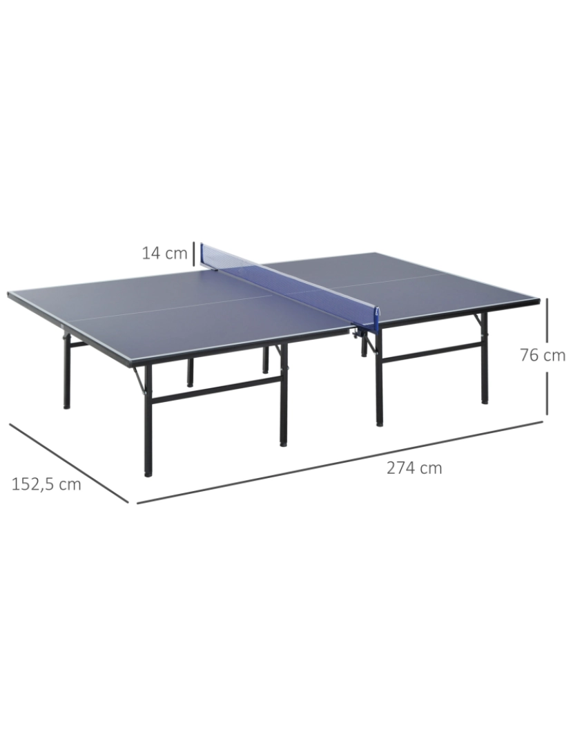 imagem de Mesa de Ping Pong 152.5x274x76cm cor azul A90-1213