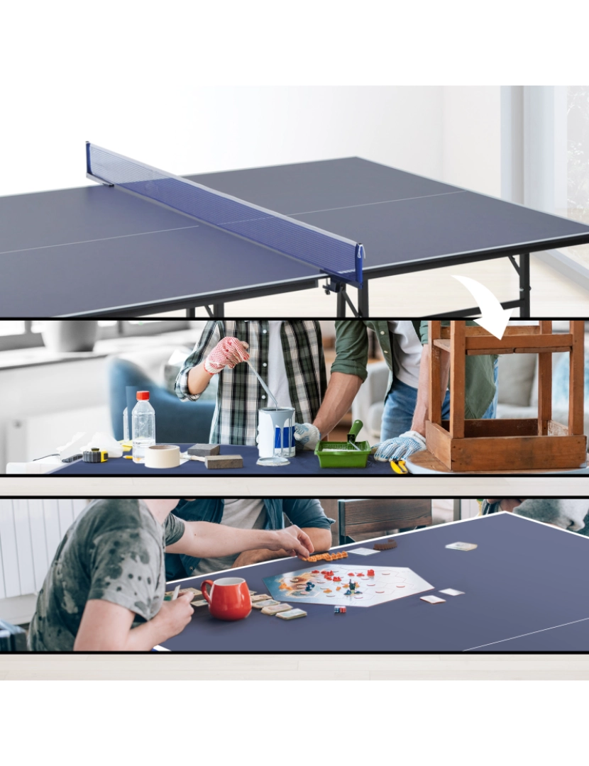 imagem de Mesa de Ping Pong 152.5x274x76cm cor azul A90-1216