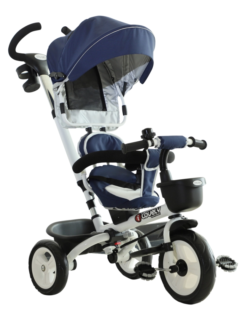 Homcom - Triciclo de Bebé 118x53x105cm cor azul 370-061BU