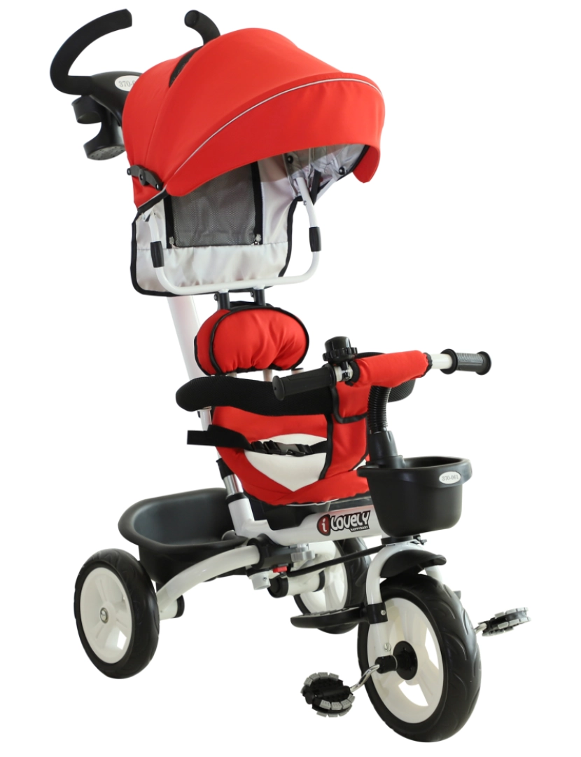 Homcom - Triciclo Infantil 118x53x105cm cor vermelho 370-061RD