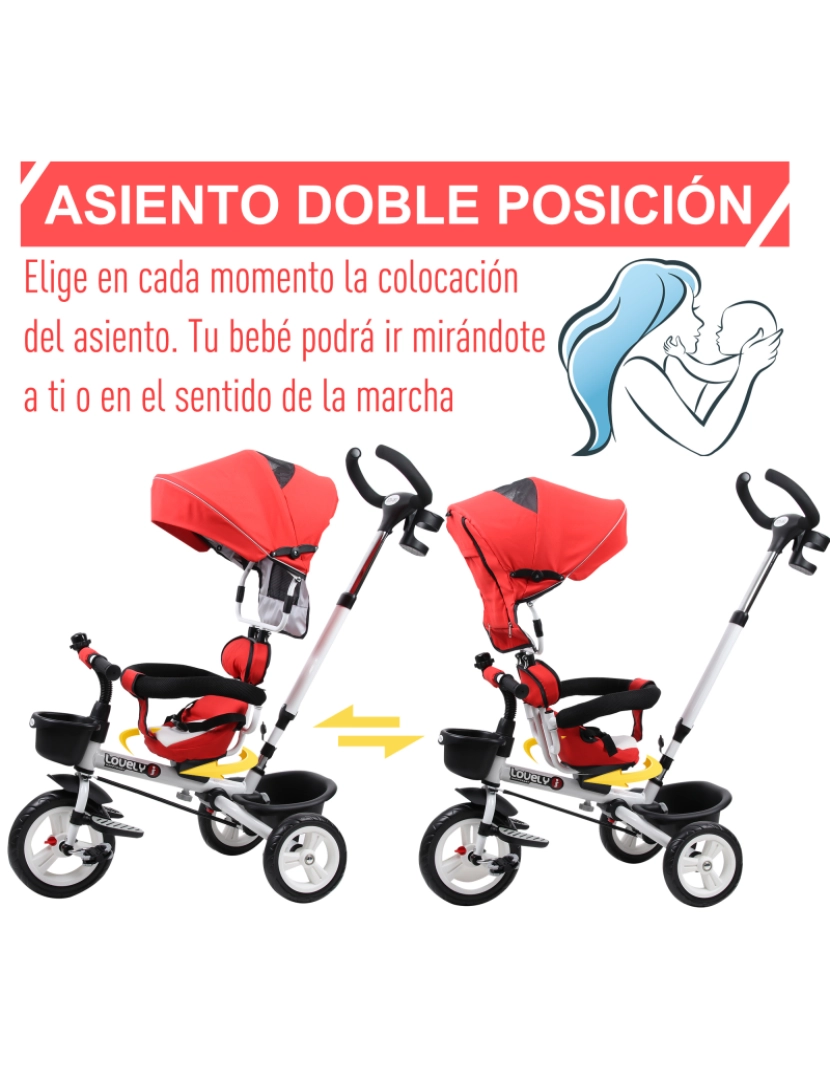 imagem de Triciclo Infantil 118x53x105cm cor vermelho 370-061RD5