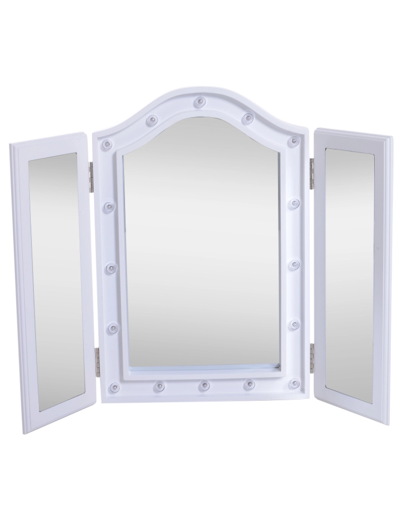 HomCom Espelho de Maquilhagem com Luz LED 73x53,5x4,5cm