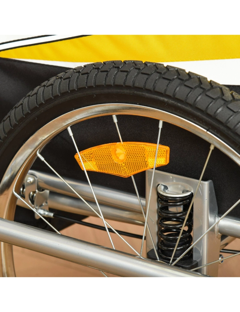 imagem de Reboque de Bicicleta Infantil 125x88x107cm cor amarelo 440-001YL9