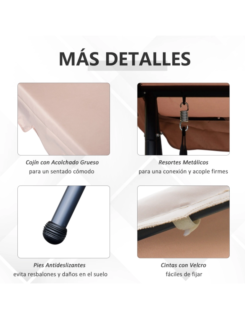 imagem de Baloiço de Jardim 200x125x170cm cor bege 84A-0626