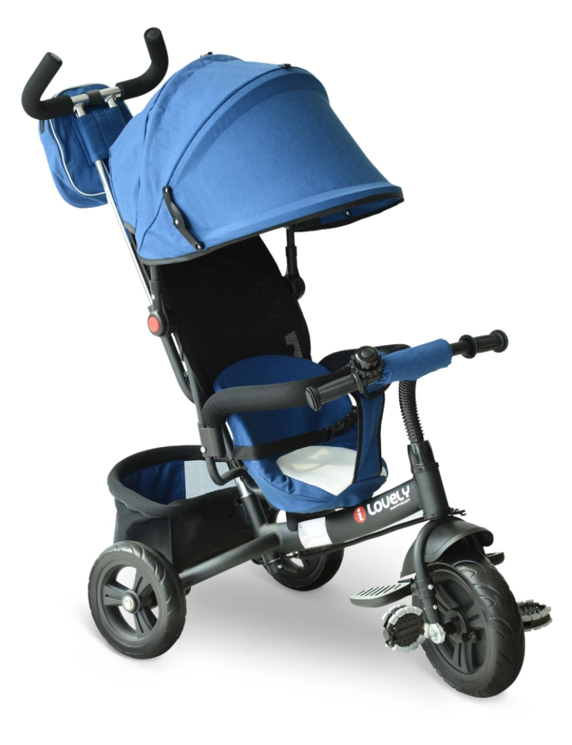 Homcom - Triciclo Infantil 96x53,5x101cm cor azul 370-027BU