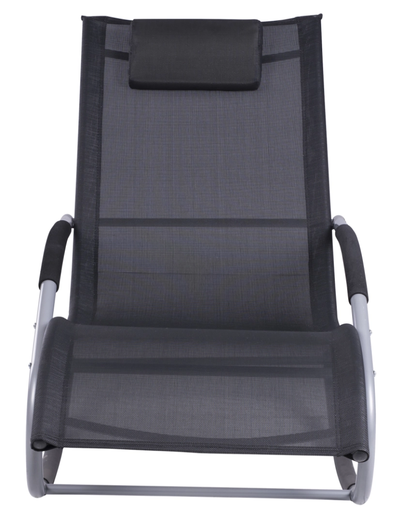 imagem de Espreguiçadeira Baloiço 63x148x85cm cor preto 84A-091V018