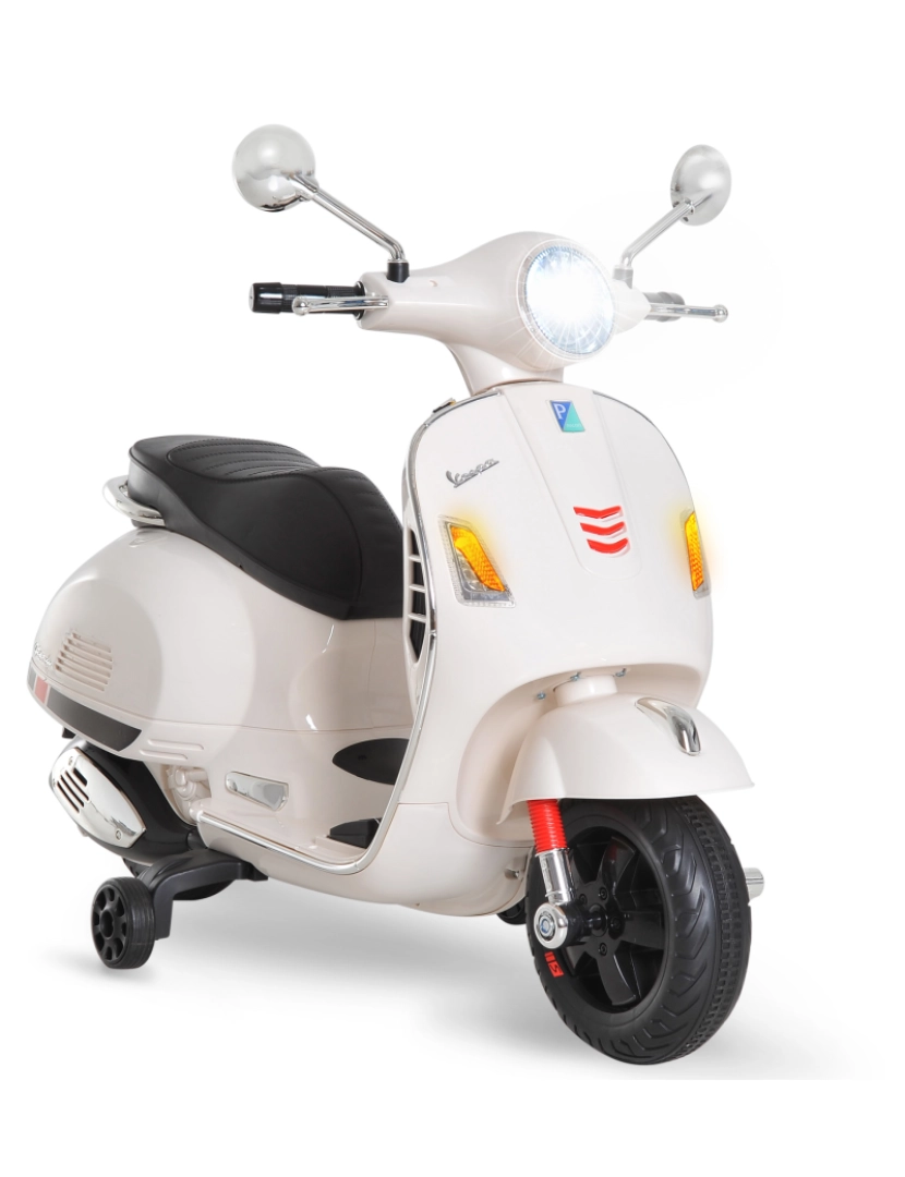 Homcom - Scooter Elétrico para crianças 102x50,5x75,5cm cor branco 370-056WT