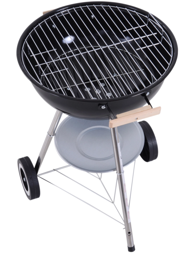 imagem de Barbecue a Carvão 48x56x85cm cor preto e prata 846-0334