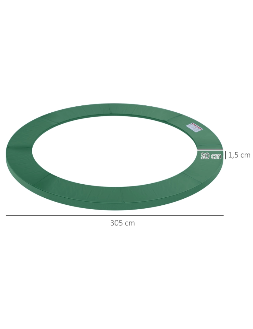 imagem de Cobertura de Proteção de Borda de Trampolim Ø305cm cor verde 120307-0223