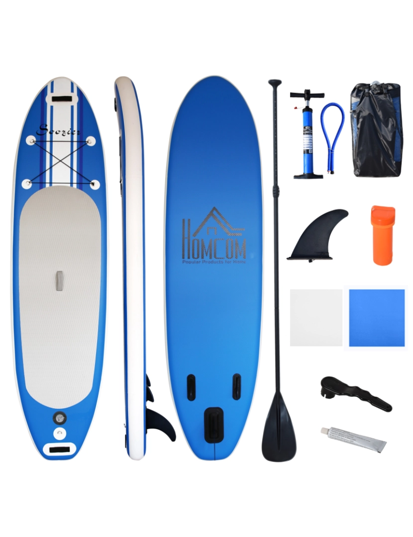 Homcom - Paddle Surf Inflável 305x76x15cm cor azul A33-001