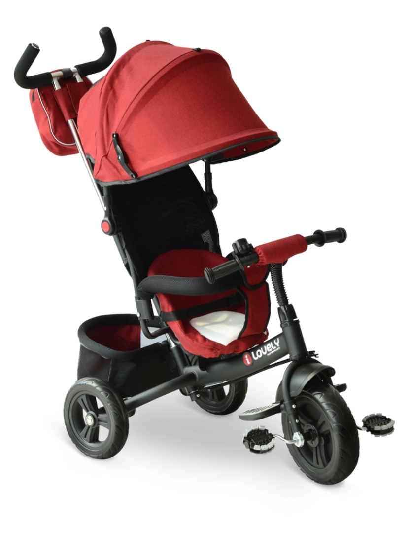 Homcom - Triciclo Infantil 96x53,5x101cm cor vermelho 370-027RD