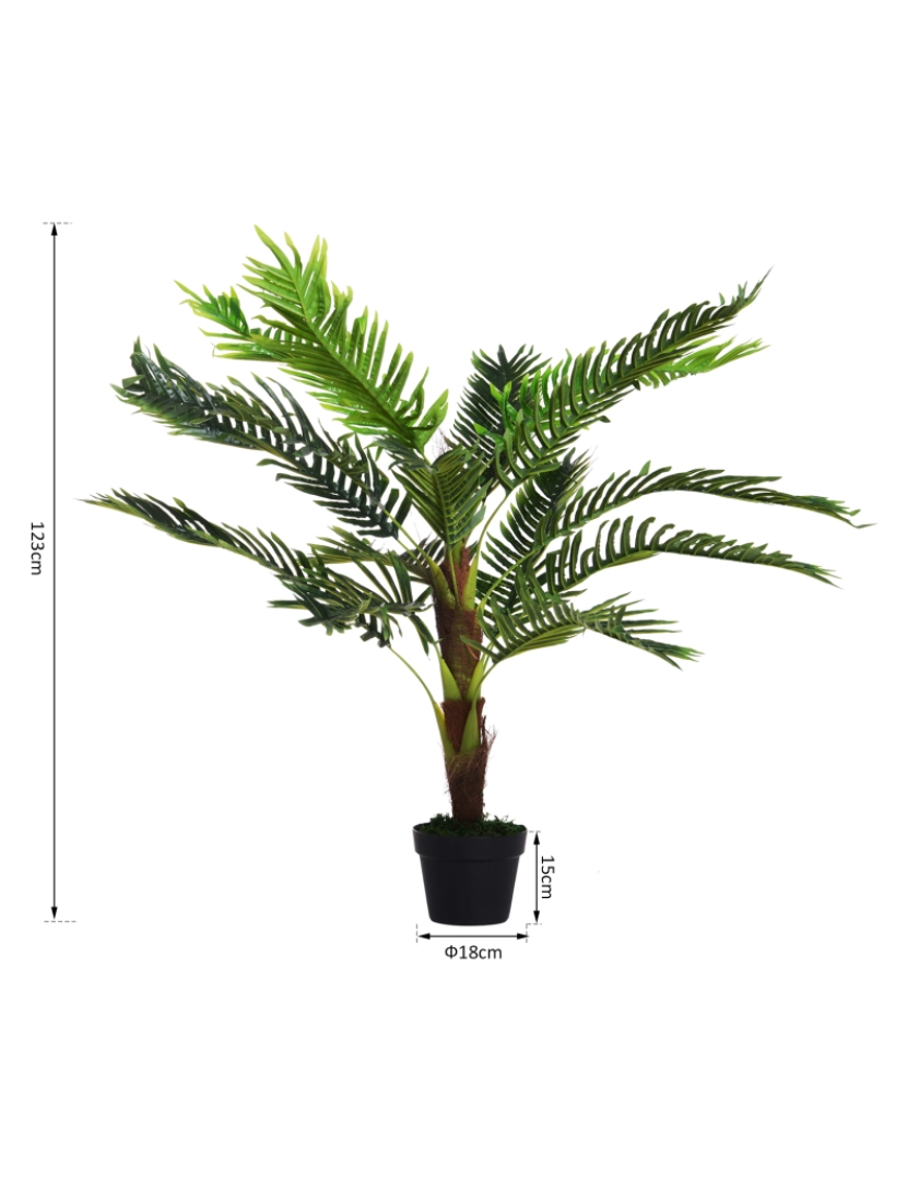 imagem de Planta Artificial Ф18x15cm cor verde 844-2253