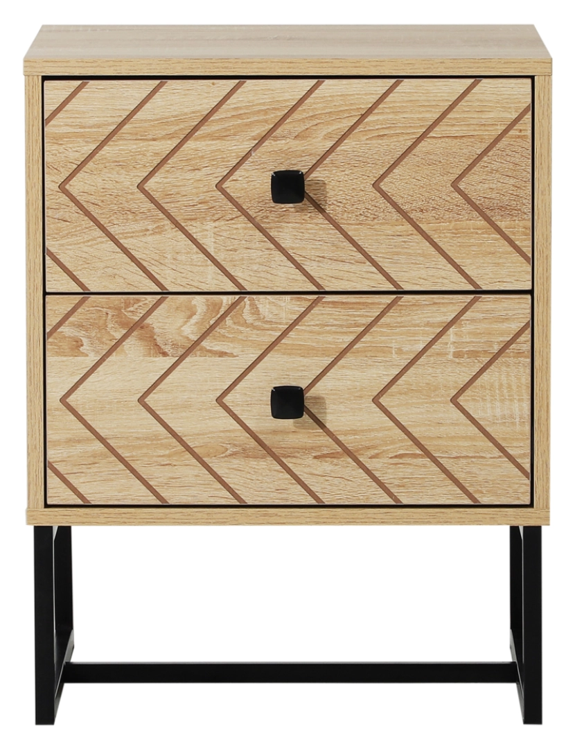 imagem de HOMCOM Cômoda de Madeira da Mesa de Cabeceira Confortável com 2 gavetas Roupeiro 48x39,5x60cm do Armazenamento da Mobília da Mesa de Cabeceira 48x39,5x60 cm8