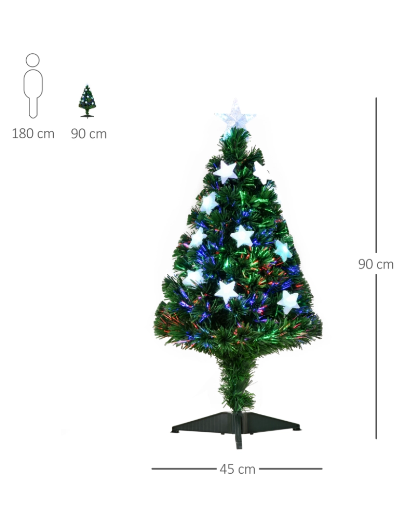 imagem de Árvore de Natal Φ45x90cm cor verde 02-03443