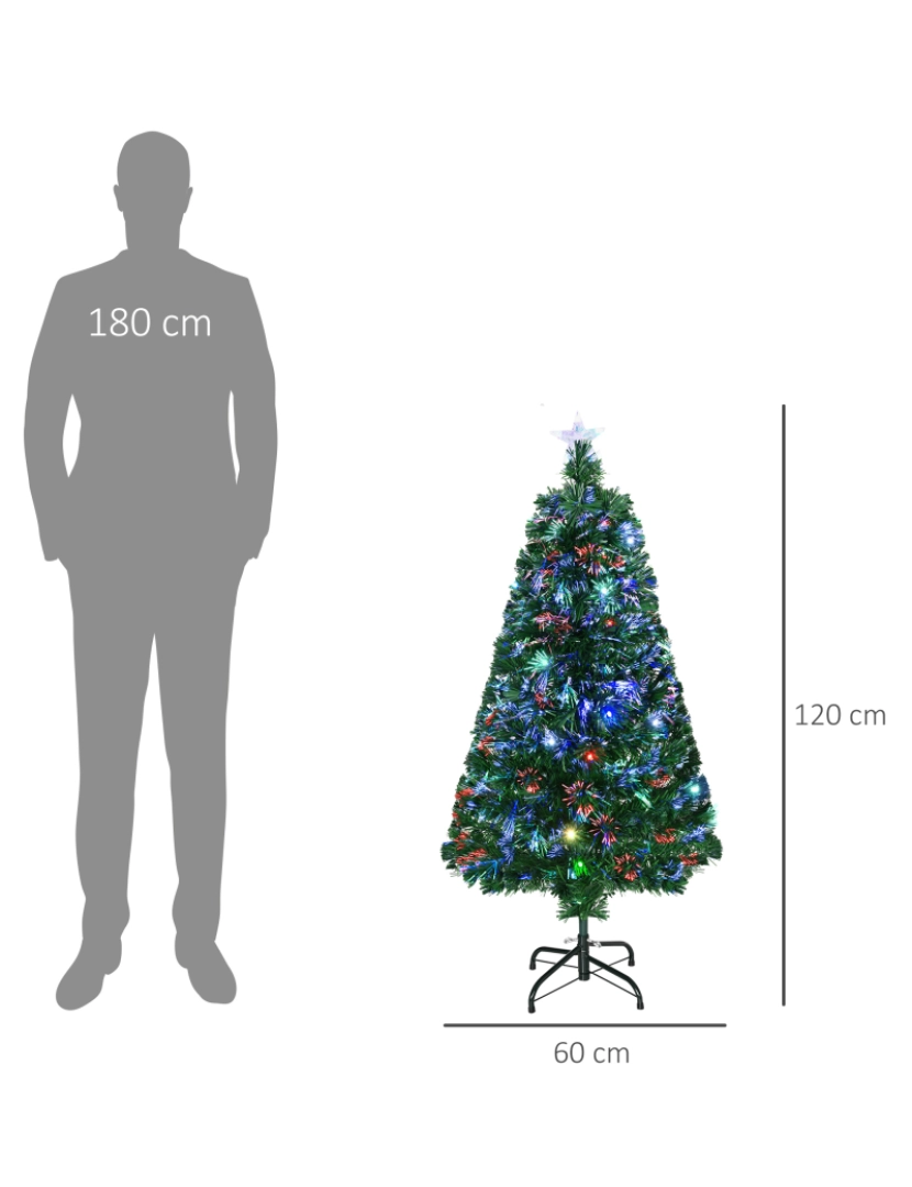 imagem grande de Árvore de Natal Φ60x120cm cor verde 02-03433