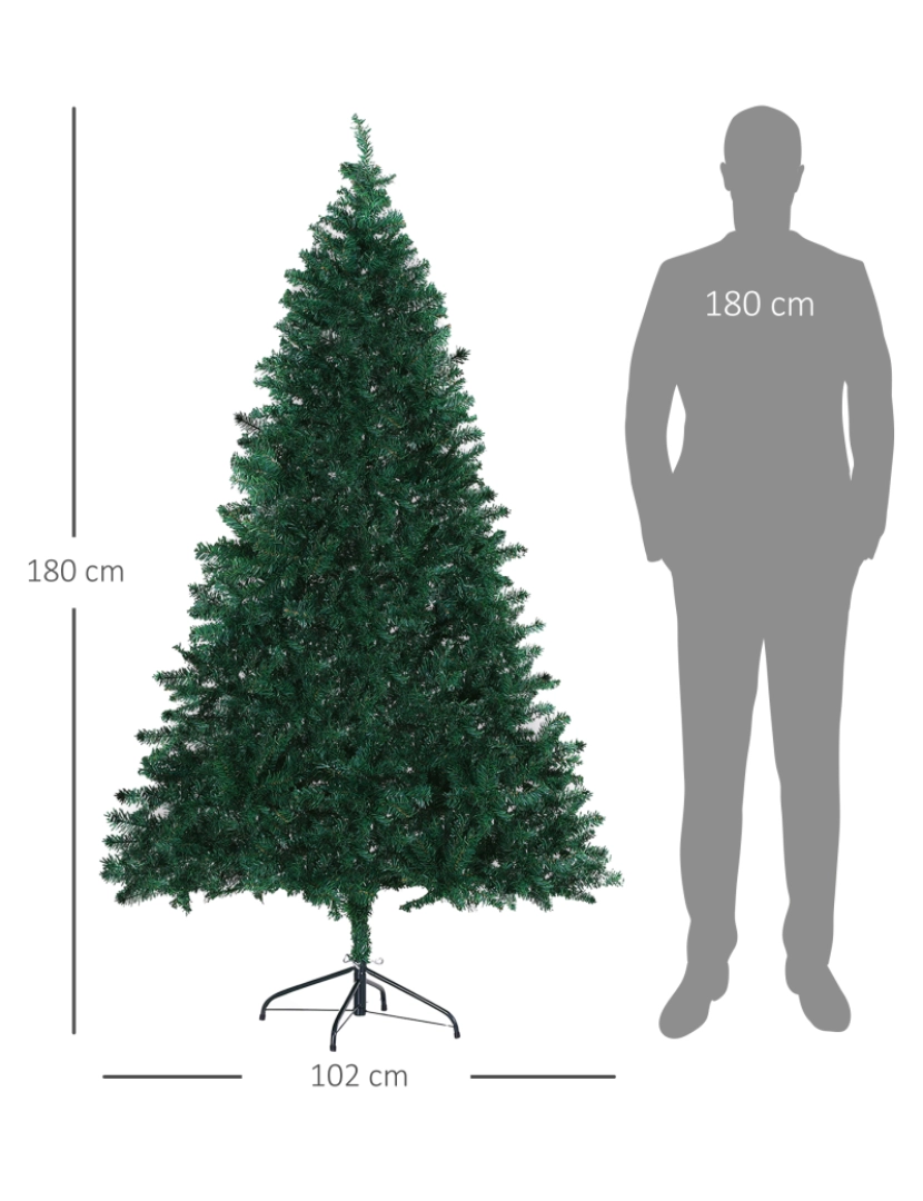 imagem de Árvore de Natal Ф102x180cm cor verde 830-2453