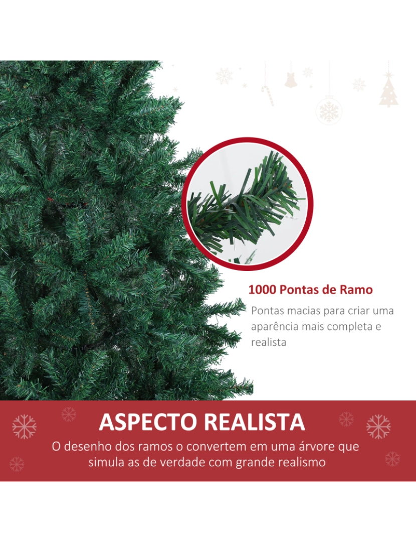 imagem de Árvore de Natal Ф102x180cm cor verde 830-2454