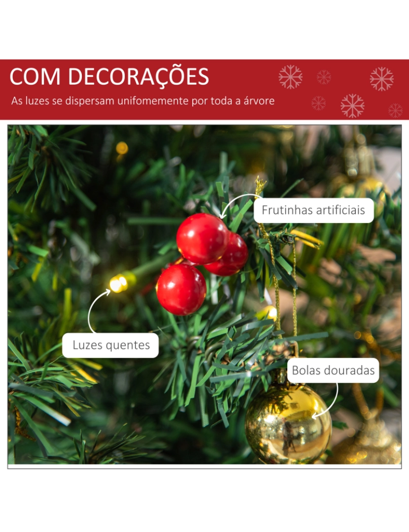 imagem de HOMCOM Mini Árvore de Natal 60cm Artificial Decoração de Natal de Pinheiro com Suporte Metálico 73 Ramos PVC Ø20x60cm Verde4