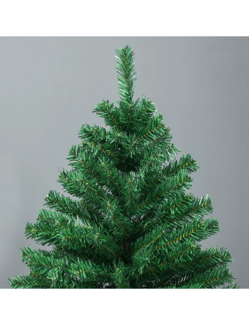 imagem de HOMCOM Árvore de natal ∅115x180cm Artificial Árvores Decoração de Natal com 1492 Ramos de Apoio em Metal8