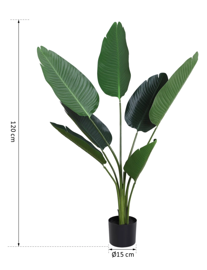 imagem de Planta Palmeira Artificial Ø15x120cm cor verde 844-2663
