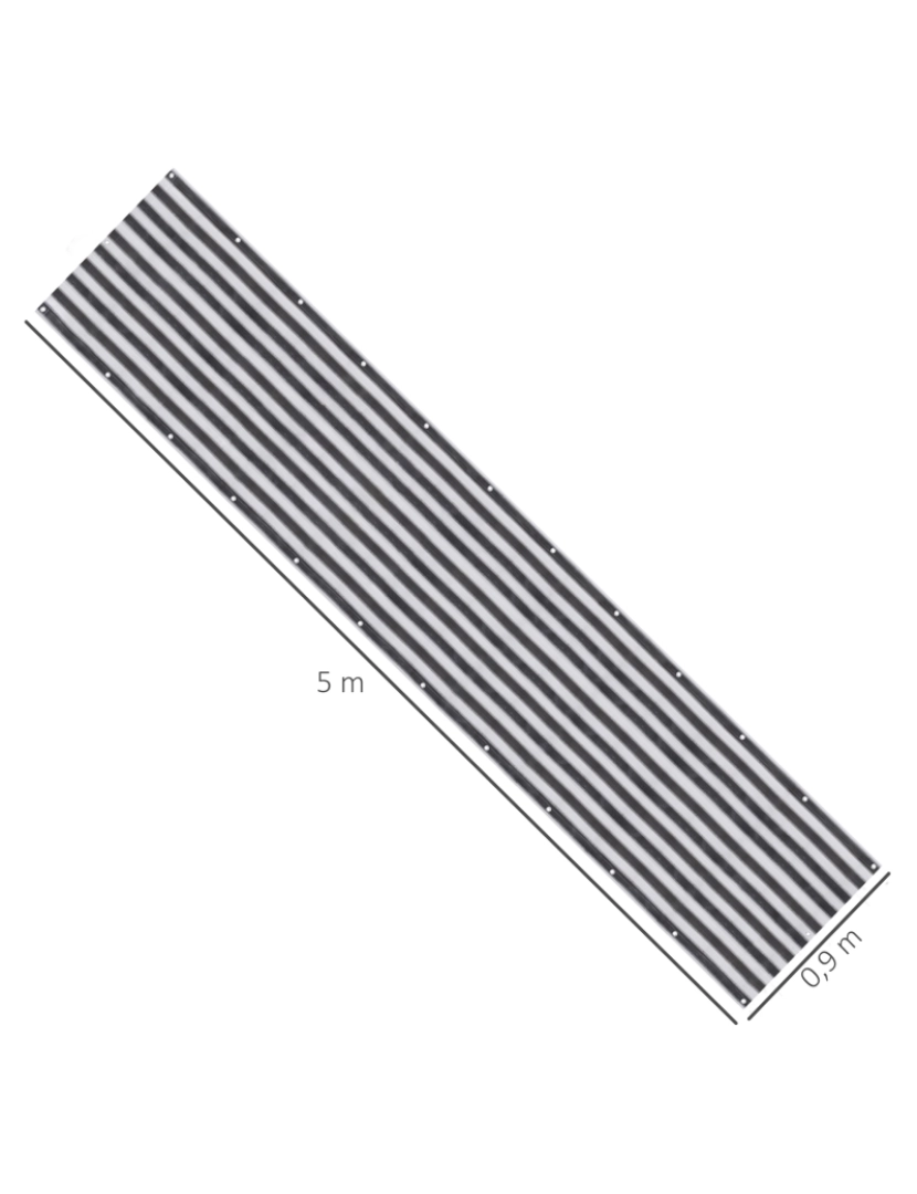 imagem de Tela de proteção 5x0,9m cor gris y blanco 844-277GY3