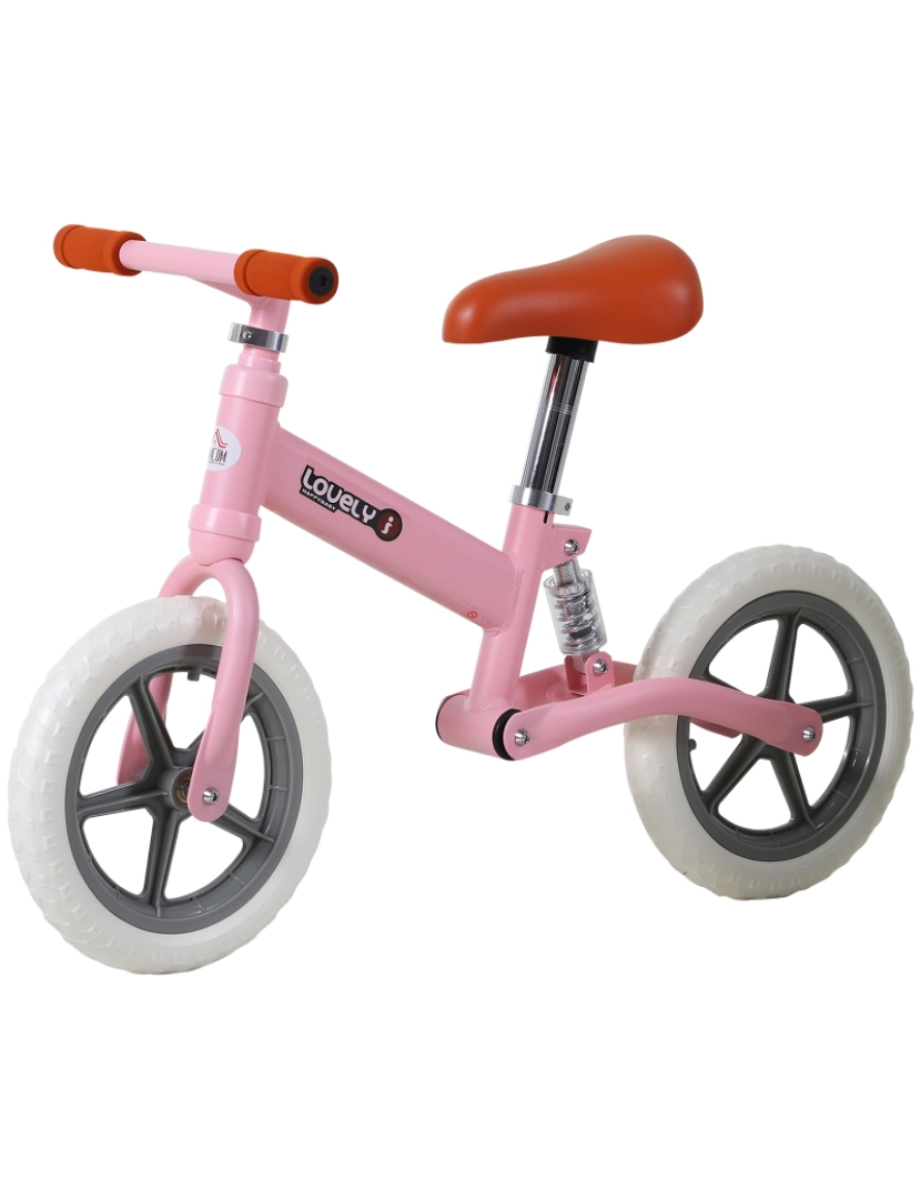 Homcom - Bicicleta sem Pedais 85x36x54cm cor rosa 370-090PK