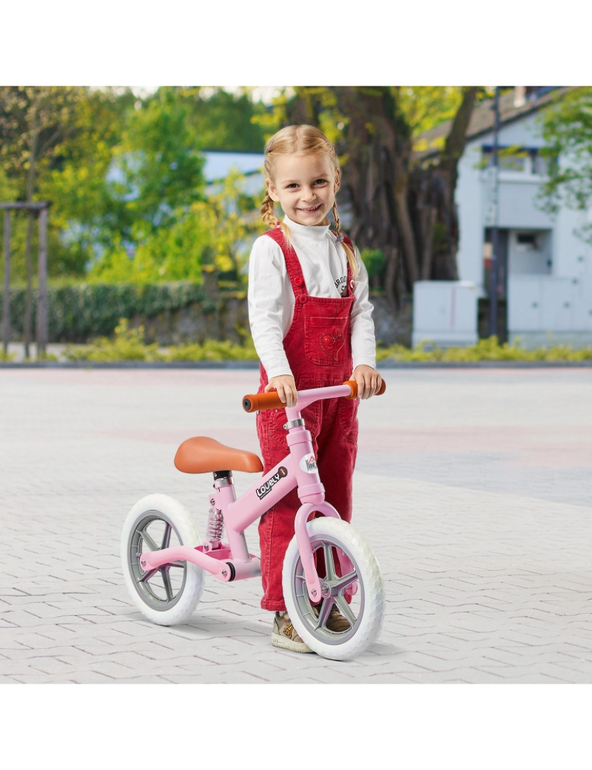 imagem de Bicicleta sem Pedais 85x36x54cm cor rosa 370-090PK2