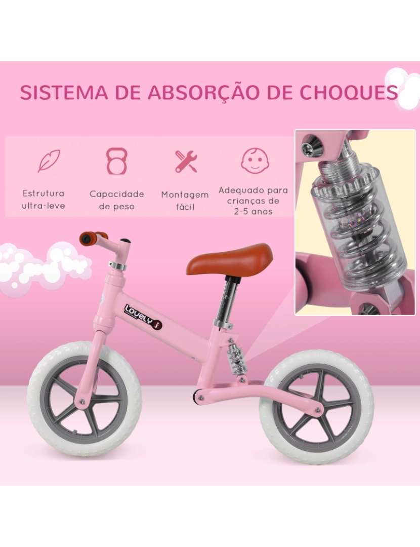 imagem de Bicicleta sem Pedais 85x36x54cm cor rosa 370-090PK4