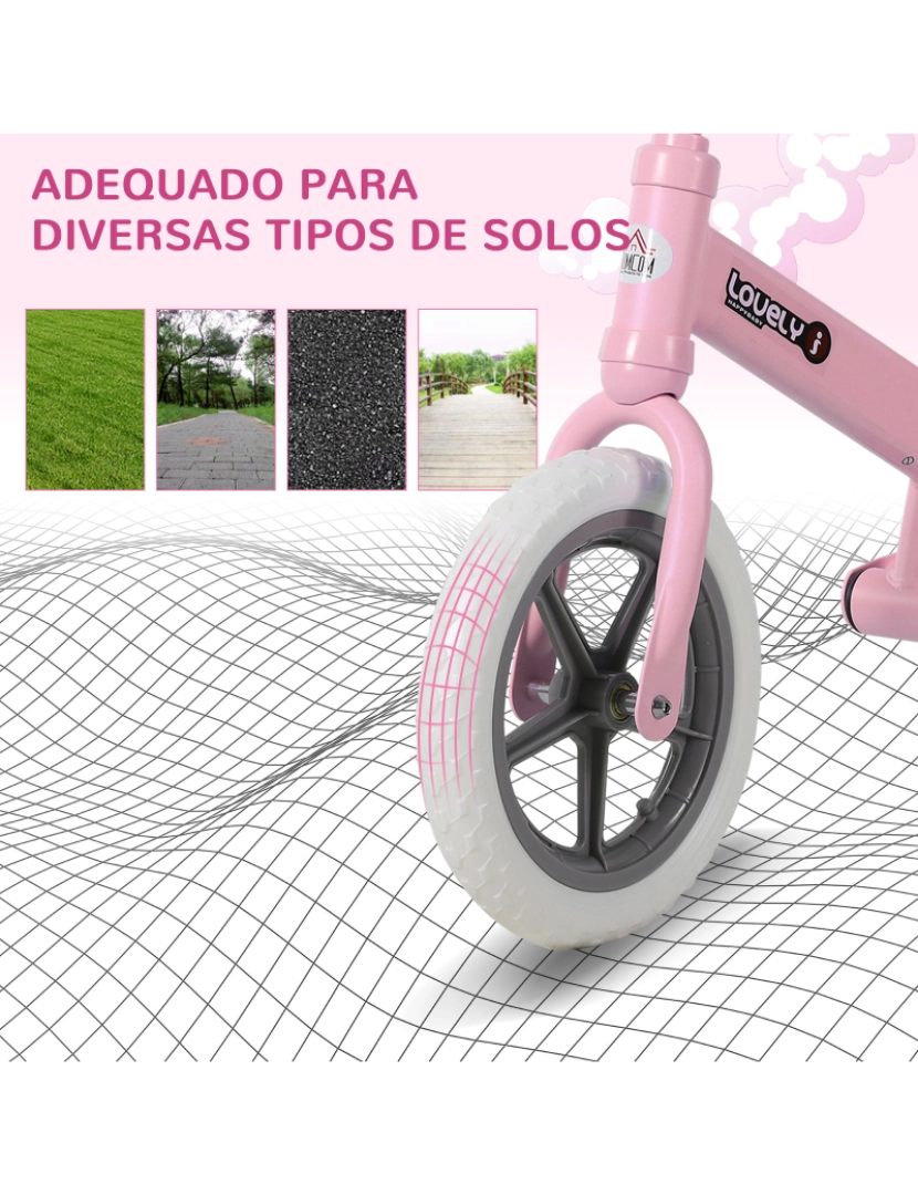 imagem de Bicicleta sem Pedais 85x36x54cm cor rosa 370-090PK8