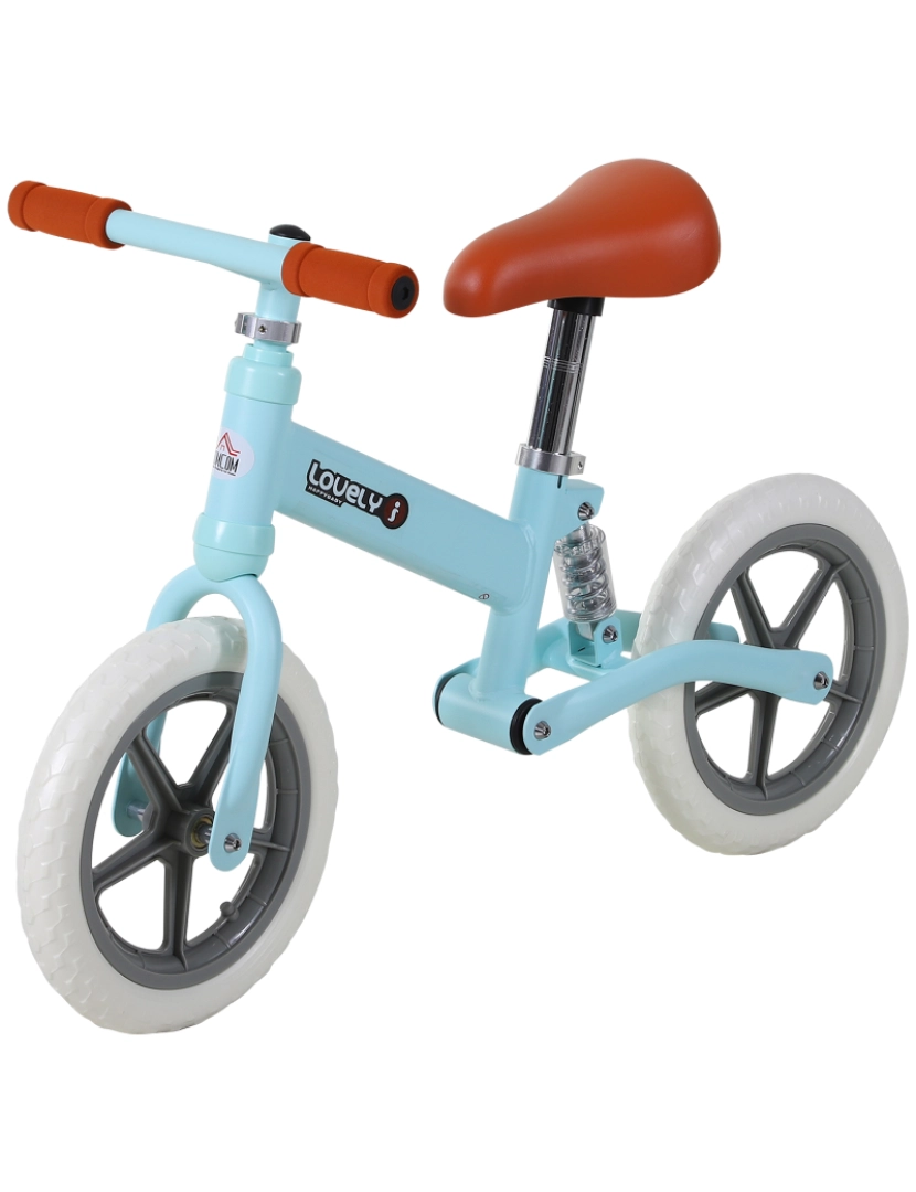Homcom - Bicicleta sem Pedais 85x36x54cm cor azul 370-090BU