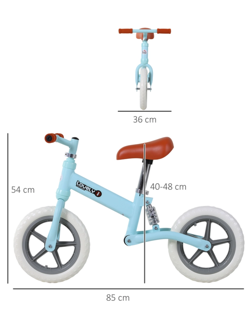imagem grande de Bicicleta sem Pedais 85x36x54cm cor azul 370-090BU3