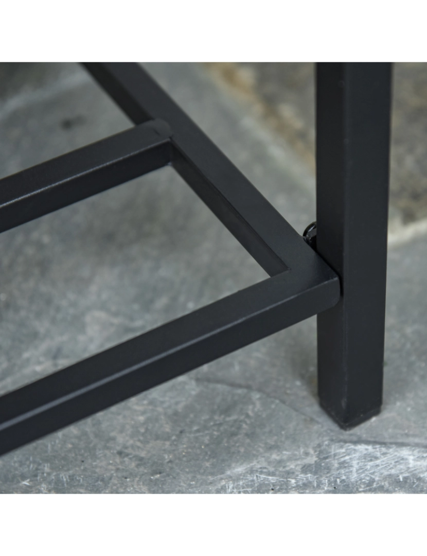 imagem de Suporte para Vasos de Plantas 70x30x72cm cor cinzento 867-0388