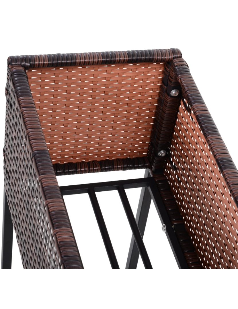 imagem de Suporte para Vasos de Plantas 70x30x72cm cor marrom 867-0395