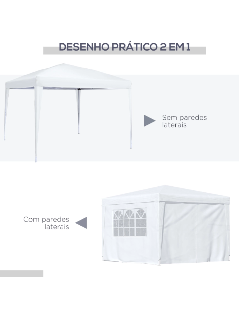 imagem de Tenda de Festas 295x295x295-258cm cor branco 100110-067W4