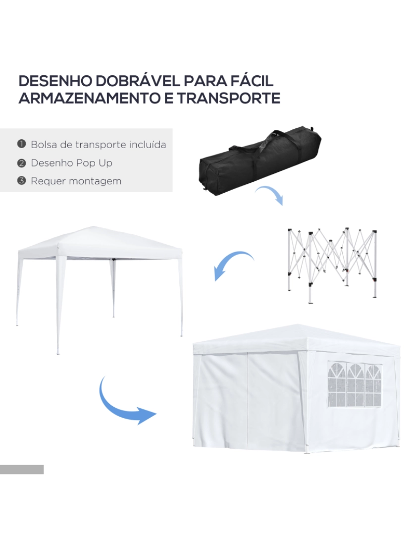 imagem de Tenda de Festas 295x295x295-258cm cor branco 100110-067W5