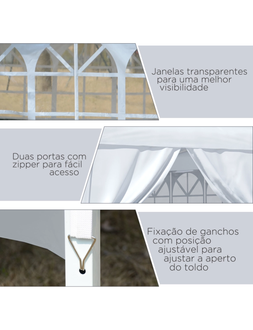 imagem de Tenda de Festas 295x295x295-258cm cor branco 100110-067W7