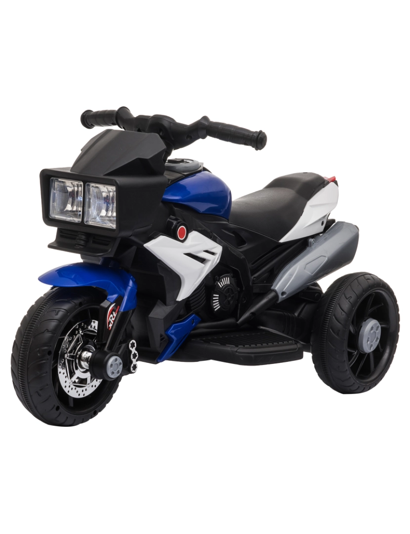 Homcom - Motocicleta Elétrica para Crianças 86x42x52cm cor azul e preto 370-102BU