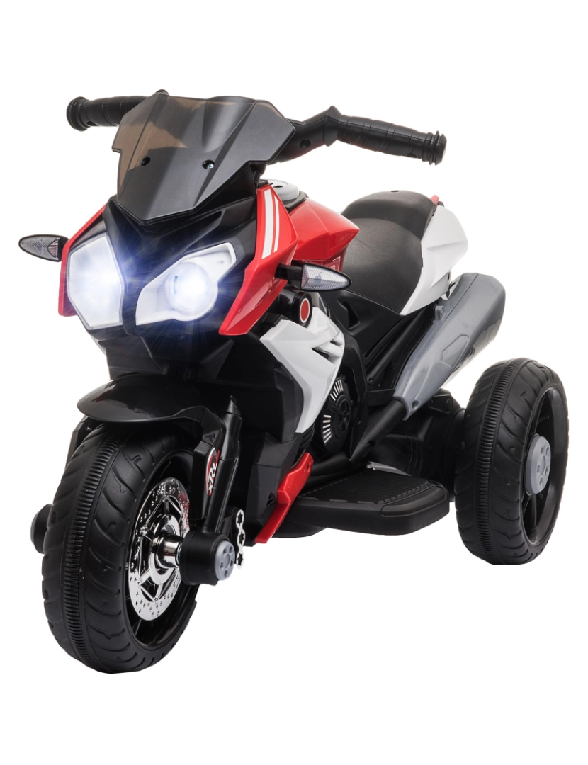 Homcom - Motocicleta Elétrica para Crianças 86x42x52cm cor preto e vermelho 370-103V90RD