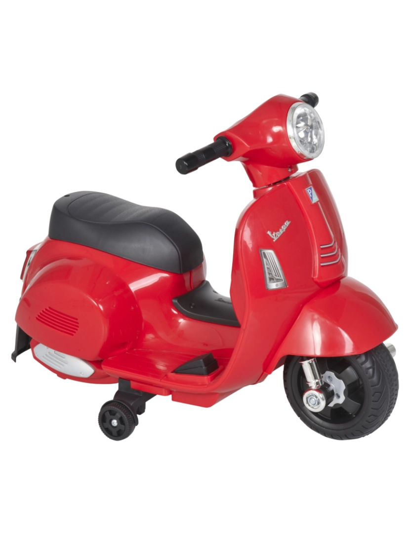 Homcom - Motocicleta elétrica para crianças 66.5x38x52cm cor vermelho 370-138RD