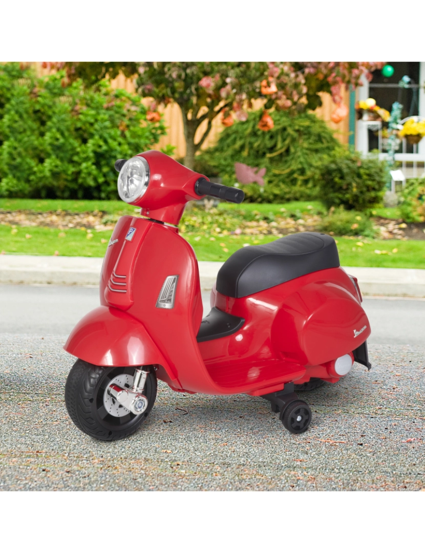 imagem de Motocicleta elétrica para crianças 66.5x38x52cm cor vermelho 370-138RD2