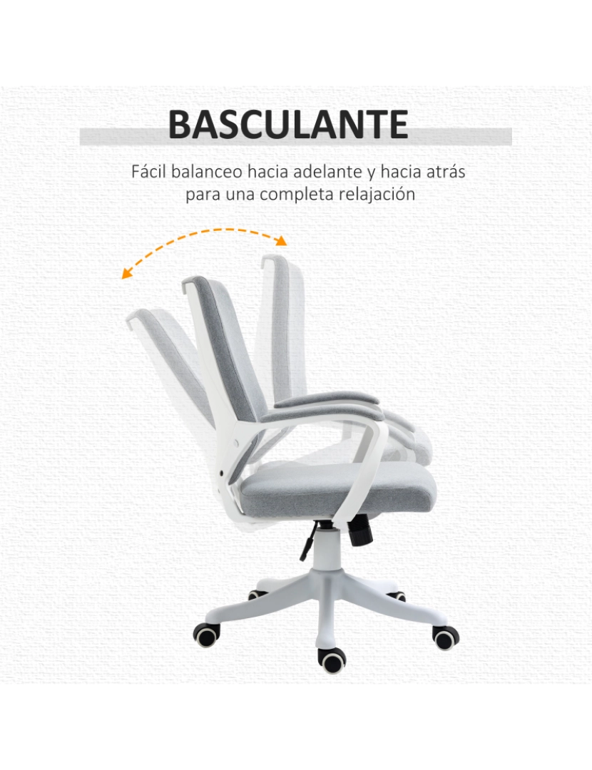imagem de Cadeira de escritório 62cmx69cmx92-102cm cor cinzento 921-536GY5