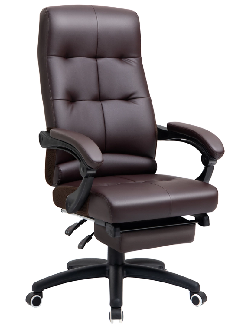 imagem de Cadeira de escritório 65cmx65cmx124cm cor marrom 921-524BN1