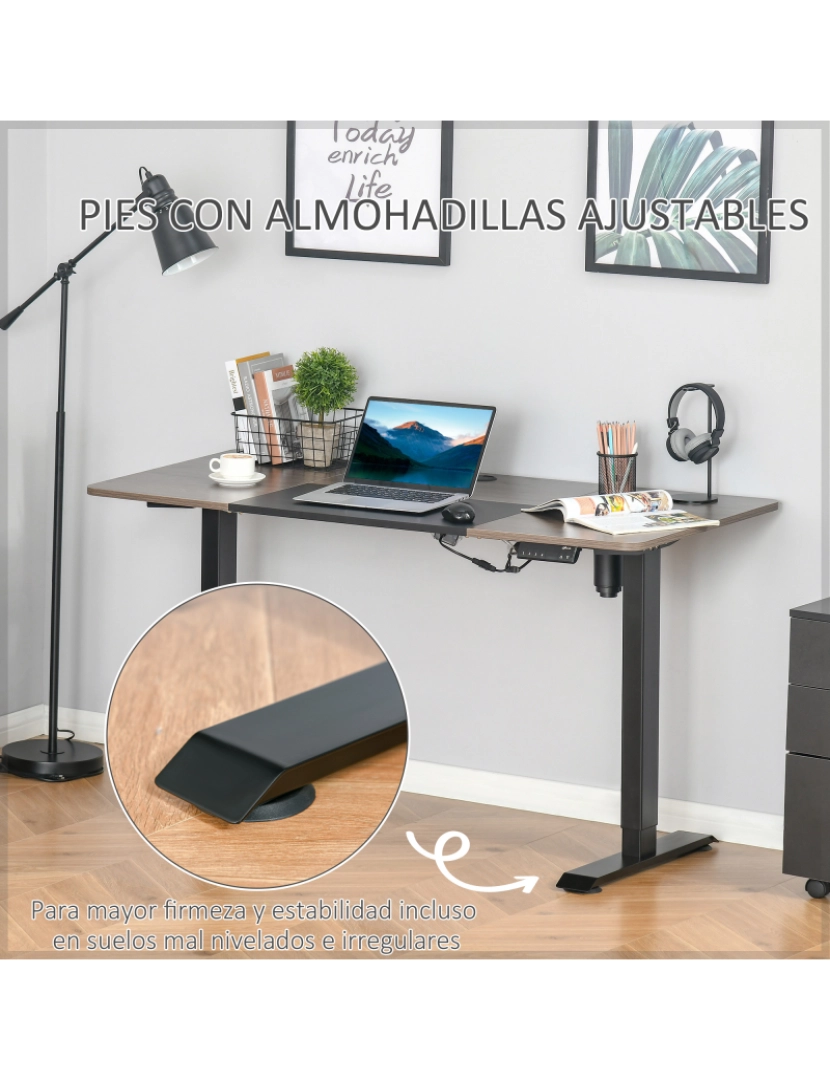 imagem de Secretária elétrica 140cmx70cmx116cm cor preto 920-071V90BK8