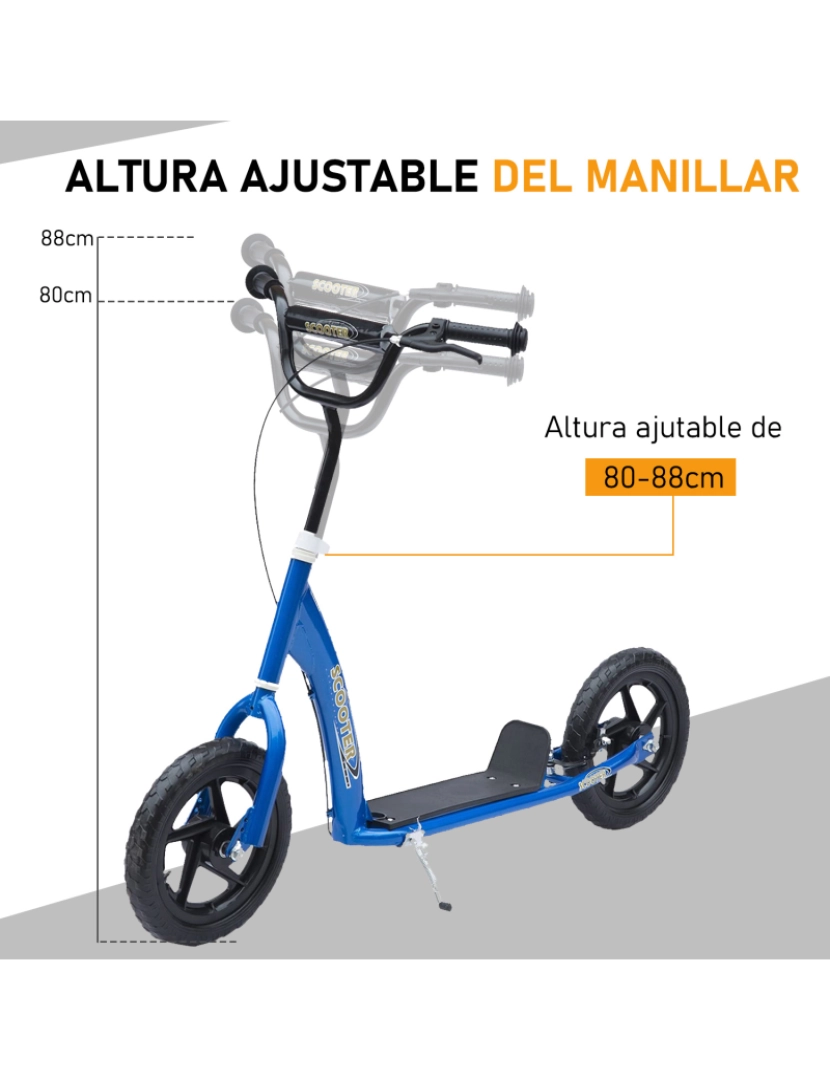 imagem de Trotinete para Crianças 120x52x88cm cor azul 371-027BU5