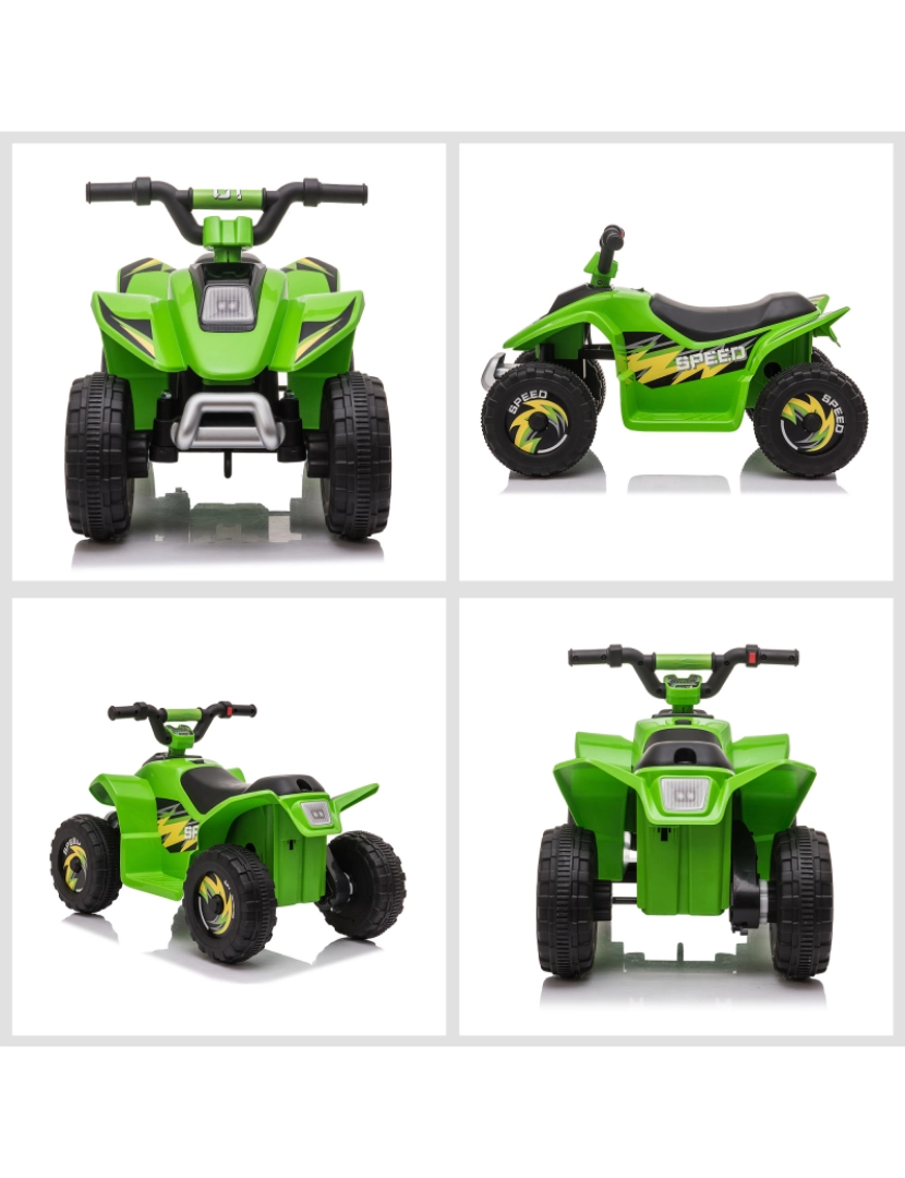 imagem de Quadriciclo Elétrico para Crianças 72x40x45.5cm cor verde 370-166V90GN8