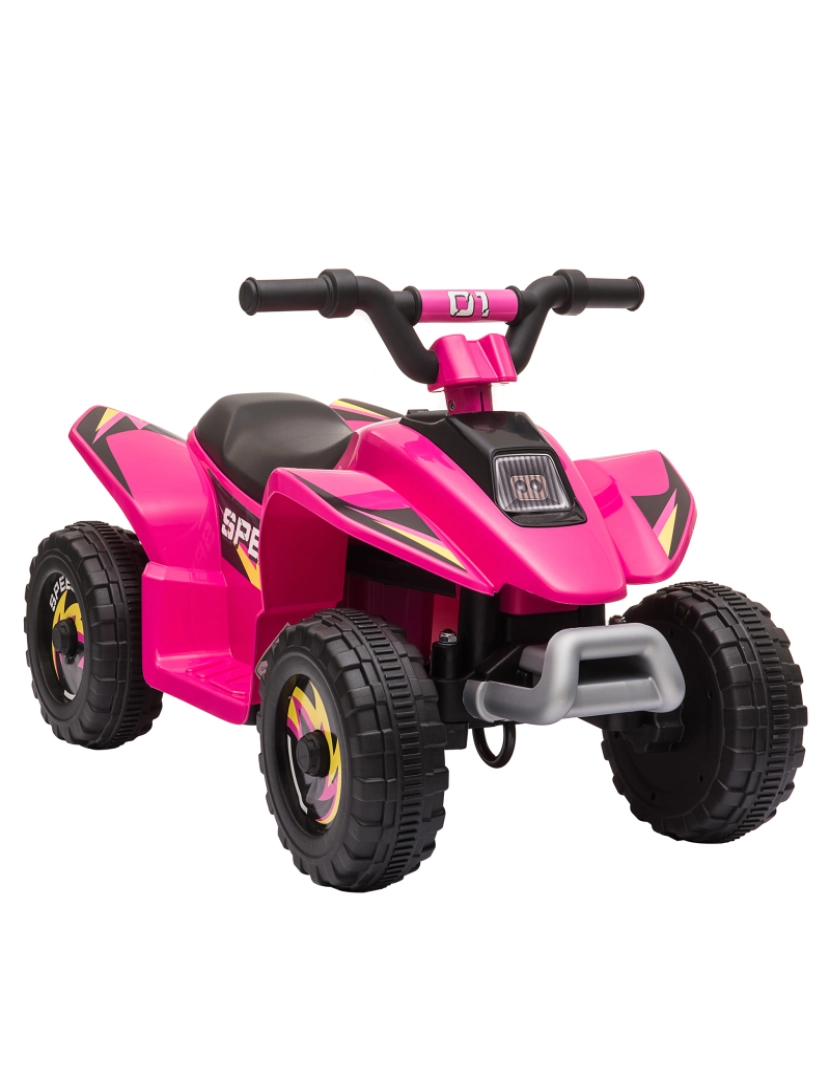 Homcom - Quadriciclo Elétrico para Crianças 72x40x45.5cm cor rosa 370-166V90PK