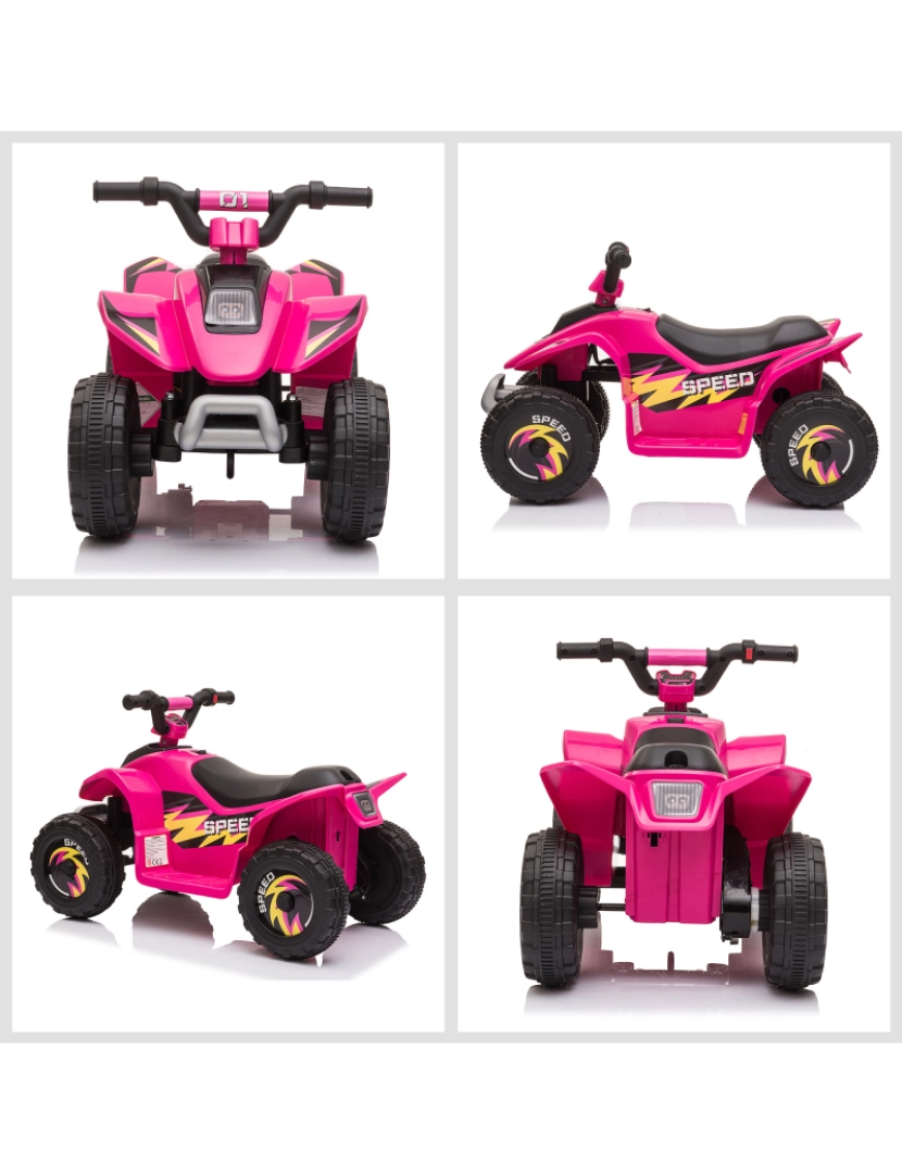 imagem grande de Quadriciclo Elétrico para Crianças 72x40x45.5cm cor rosa 370-166V90PK8