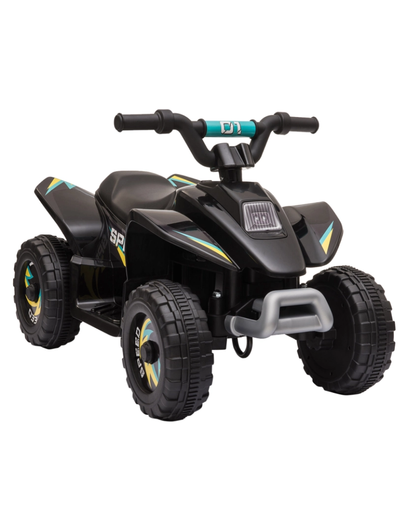 Homcom - Quadriciclo Elétrico para Crianças 72x40x45.5cm cor preto 370-166V90BK