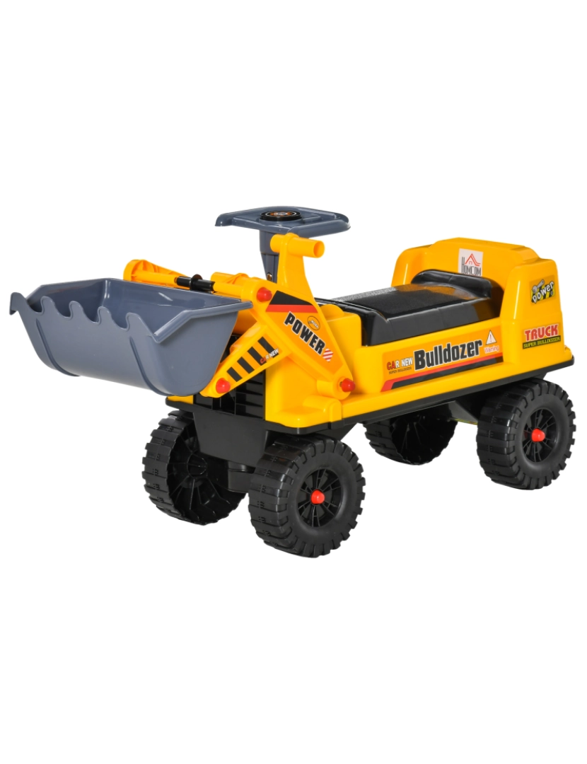imagem de Escavadora sem Pedais Infantil 70x26x37cm cor amarelo 370-1771